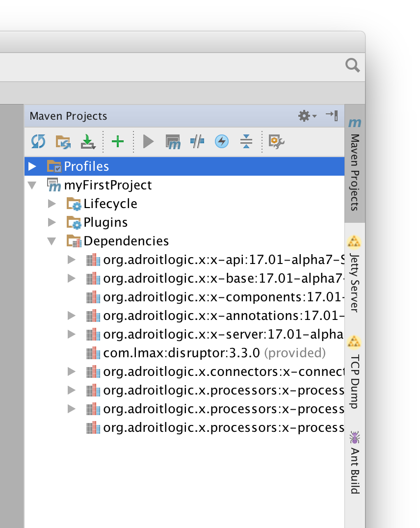 mvn deps screenshot